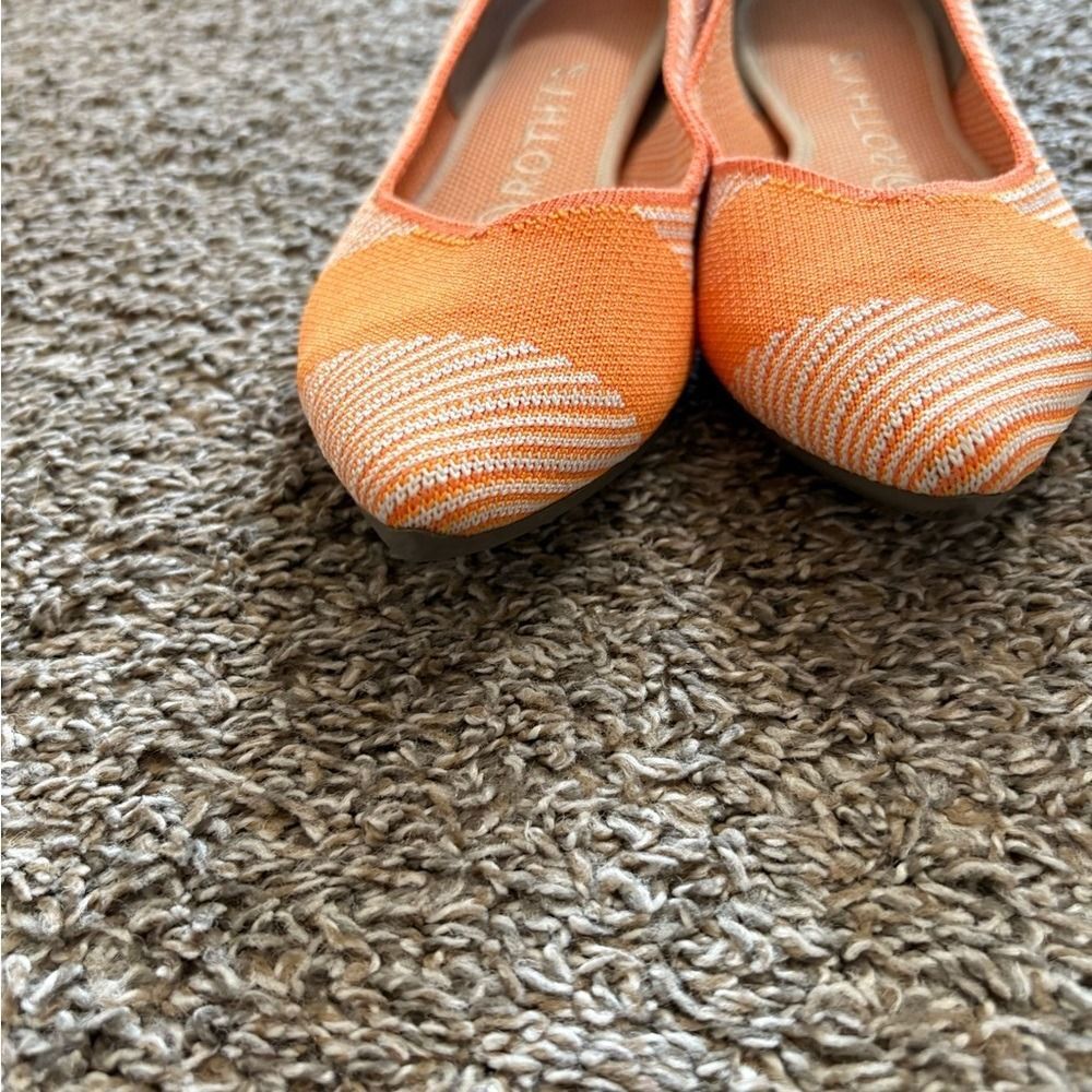 Rothy's Sherbet Orange and White (Retired) The Point Flats Recycled
Shoes - Picture 5 of 9